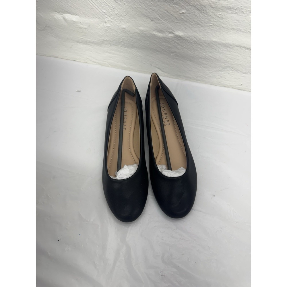 Journee Collection Women's Black Kavn Ballet Flats Size 8.5 New Suede
